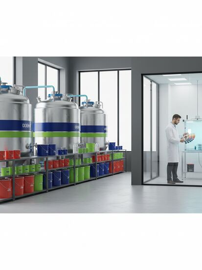 Moderne Farben- und Pigmentproduktion mit Qualitätskontrolle
