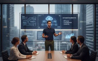 IT-Berater präsentiert Digitalisierungslösungen für Entwicklung und Hosting