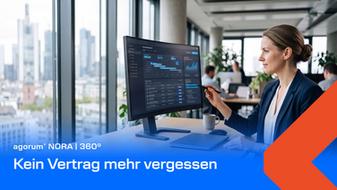 Fachkraft behält im digitalen Vertragsmanagement mit NORA 360 alle Verträge und Fristen im Blick