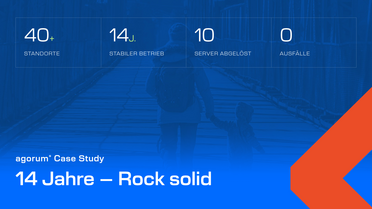 agorum® Case Study – 14 Jahre Rock solid: Erwachsener und Kind auf einer Brücke