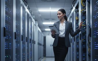 IT-Expertin im Rechenzentrum