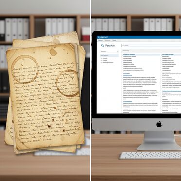 Vorher-Nachher Vergleich der OCR-Verarbeitung alter Dokumente