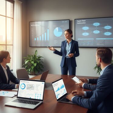 Beratungsgespräch zur Digitalisierung im Agrarhandel