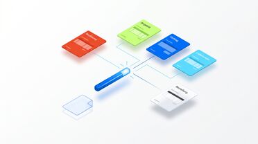 ALBERT | AI Vorlagen am Objekt – stilisierte Darstellung des neuen Zauberstab-Icons mit passenden KI-Vorlagen in agorum core