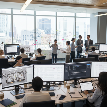 Eventplanungsteam bei der digitalen Veranstaltungsplanung