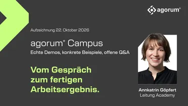 Teaserbild agorum® Campus Folge 6, Aufzeichnung vom 22. Oktober 2026 mit Annkatrin Göpfert
