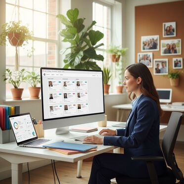 HR-Manager arbeitet mit digitalen Personalakten