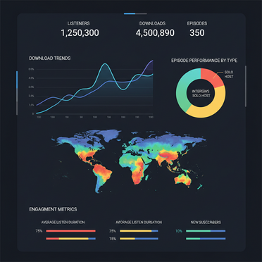Podcast-Analytics Dashboard mit Hörerstatistiken
