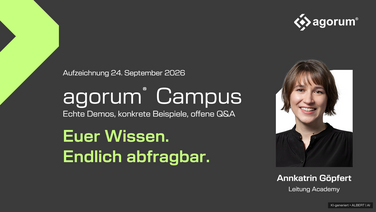 agorum® Campus Folge 4: KI-Wissensdatenbank mit ALBERT | AI, Aufzeichnung vom 24. September 2026 mit Annkatrin Göpfert
