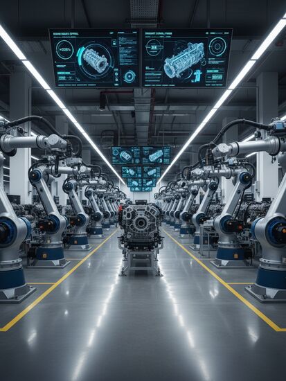 Digitalisierung Motorenbau Hero