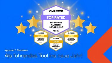 agorum core OMR Reviews Badges 2026 - Top Rated und Leader Auszeichnungen