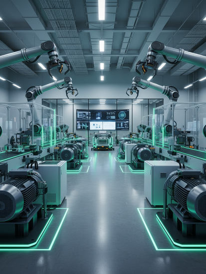 Moderne Antriebstechnik in der Industrie