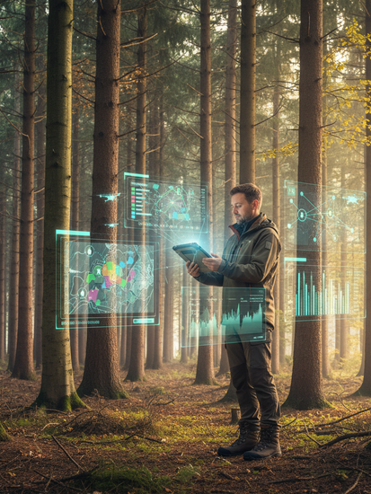 Digitale Forstwirtschaft mit KI und Smart Forestry Technologie