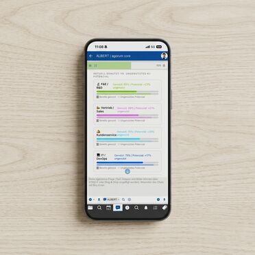 ALBERT | AI Widget responsive für mobile Ansichten