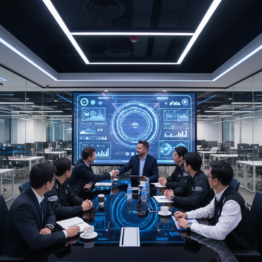 E-Sports Team Meeting mit Sponsoren