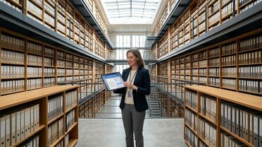Selbst in sehr großen Dokumentenbeständen findet ALBERT | AI mit Agentic Search gezielt die richtigen Treffer, weil die Suche iterativ nachschärft.