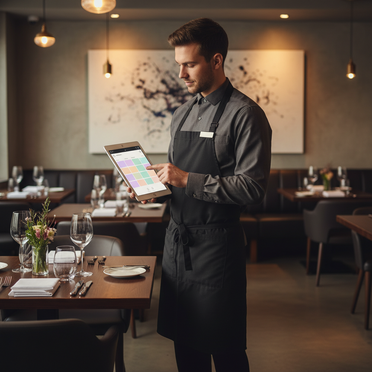 Digitales Reservierungssystem in Anwendung