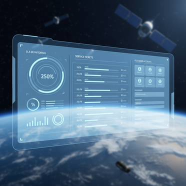 Kundenservice Dashboard Satellitenkommunikation