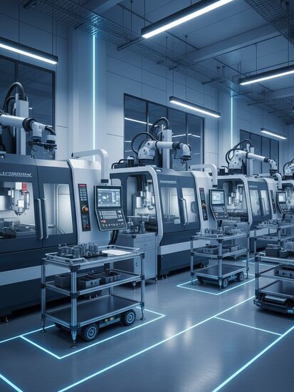 Moderne Werkzeugmaschinenfabrik mit CNC-Maschinen