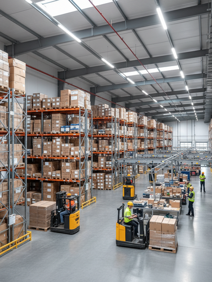 Moderne Flächenlogistik mit optimierter Lagerhaltung