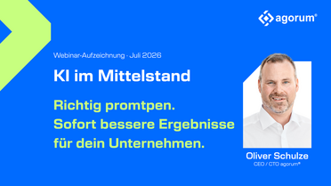 Teaserbild zum Webinar Richtig prompten – KI im Mittelstand mit agorum® ALBERT | AI