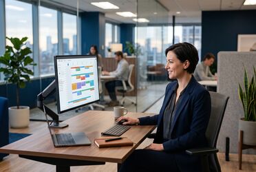 Fachkraft prüft Kündigungsfristen und Wiedervorlagen im digitalen Vertragsmanagement